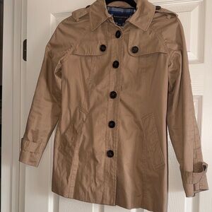 Banana Republic Khaki Double-Breasted Coat